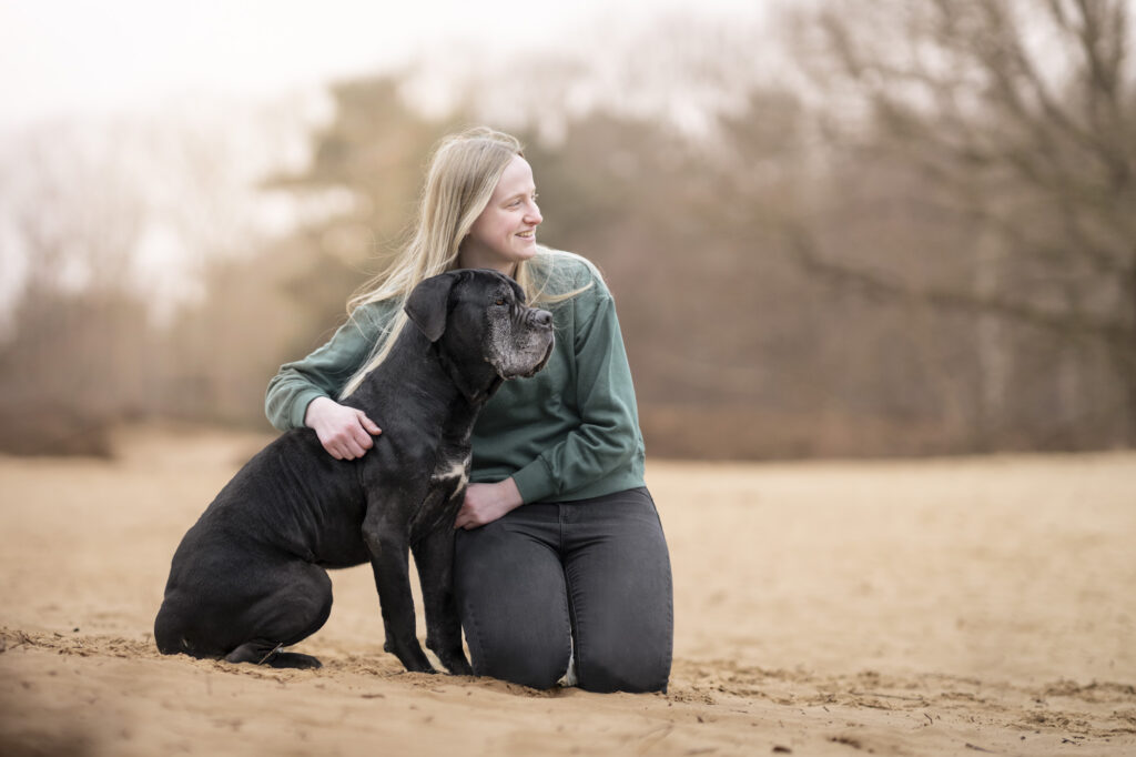 Honden afscheidsfotograaf Zeeland en West-Brabant. Afscheidsfotoshoot Hond Cane Corso.