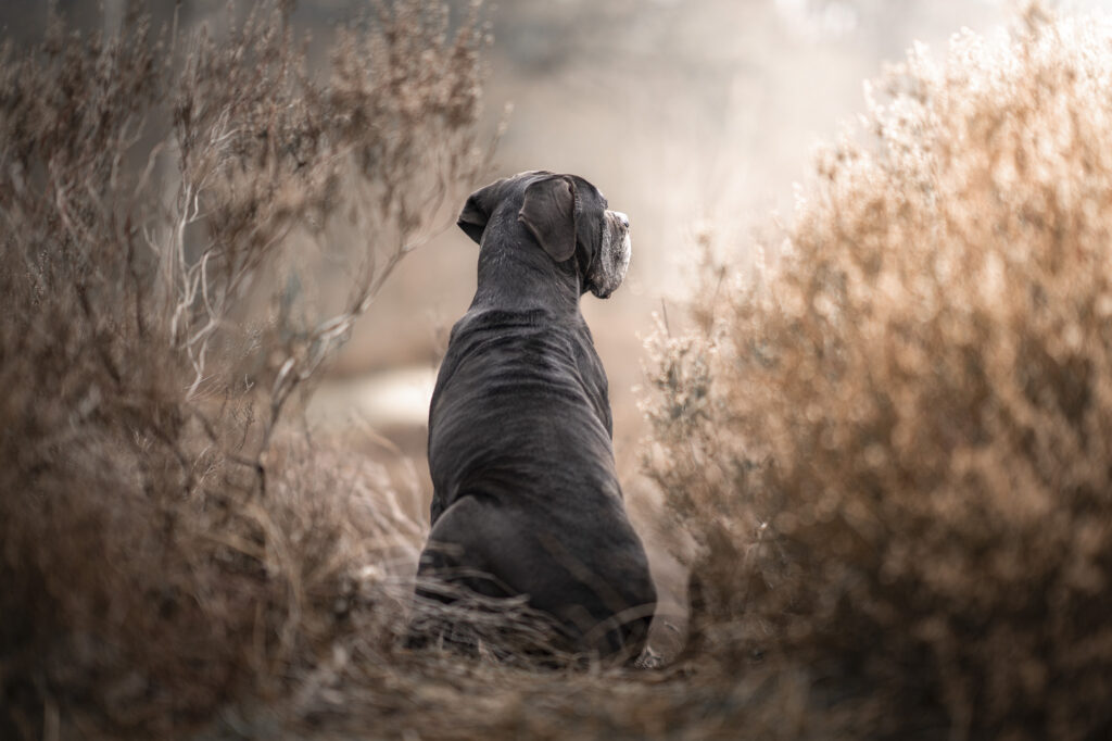 Dieren afscheidsfotograaf Zeeland en West-Brabant. Afscheidsfotoshoot Hond Cane Corso.