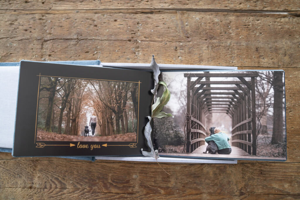 Fotoalbum afscheidsfotoshoot hond